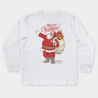 Merry Christmas Santa Kids Long Sleeve T-Shirt